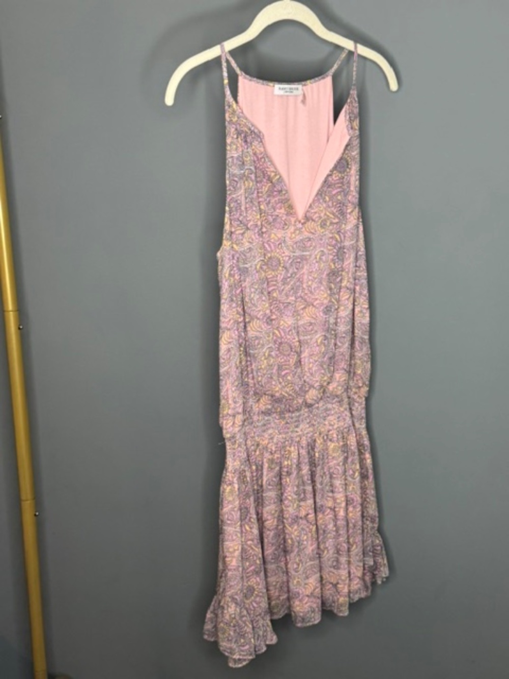 Ramy Brook Pink Paisley Midi Dress Size L